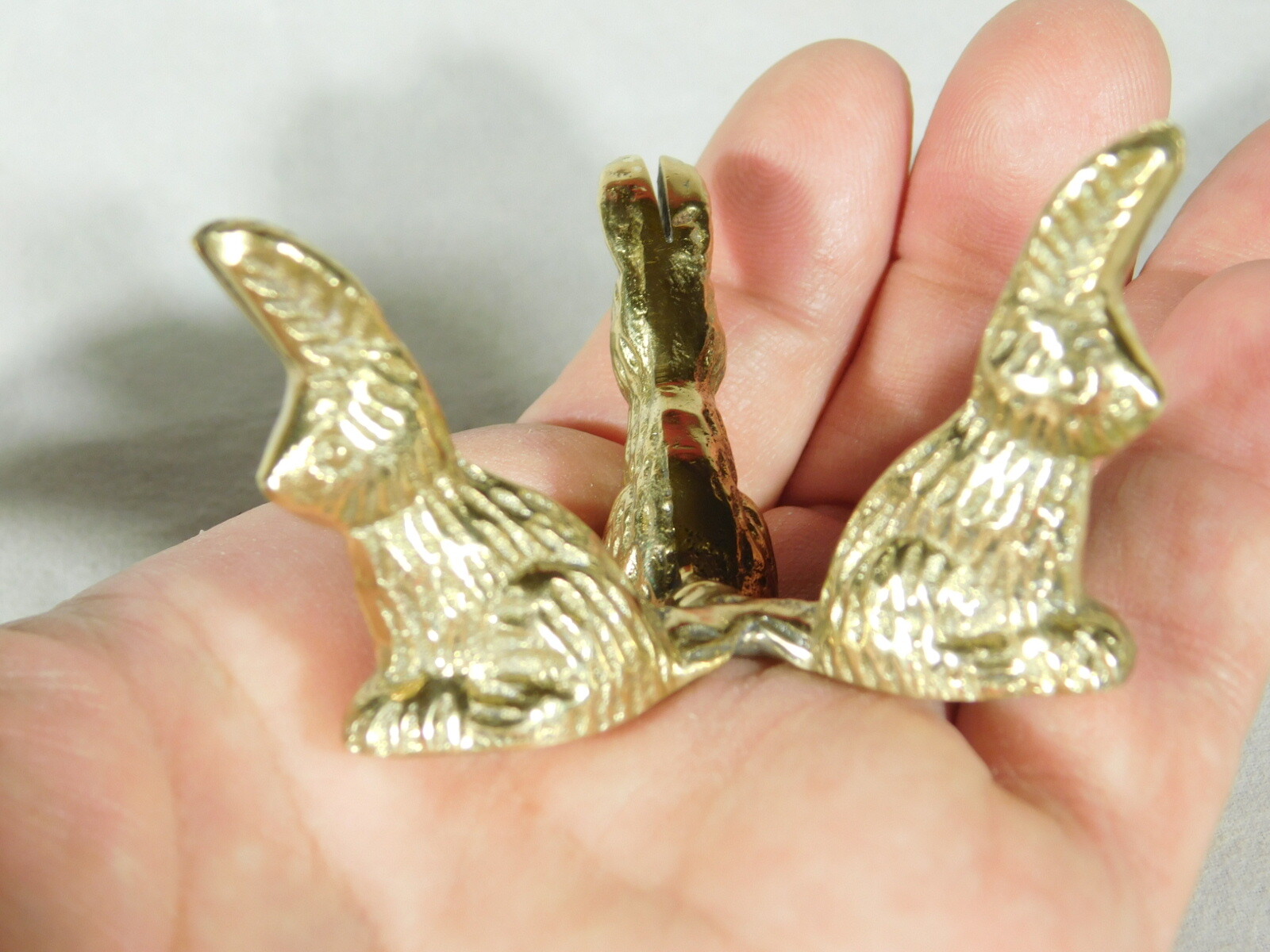 Sphere Display Stand Brass / Gold Color Rabbit Design Medium Size