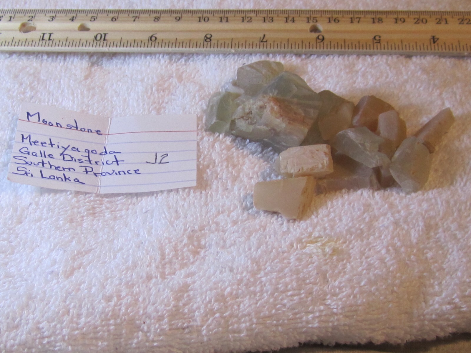 SUITE OF 16 PIECES OF MOONSTONE…Sri Lanka!