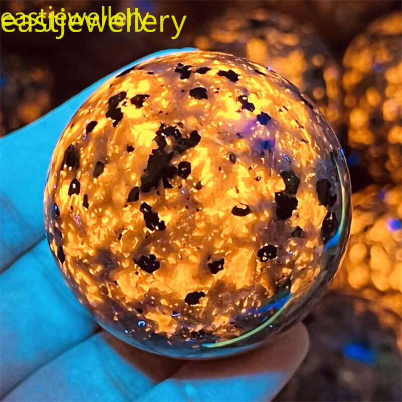 38mm+ Natural Yooperite Sphere quartz crystal Flame’s stone ball healing 1pc