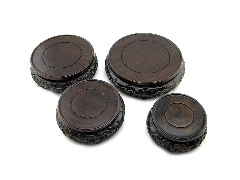 GOLDY&WENDY Oriental Luxury Round Elm Solid Wood Vase Display Stands Pedestal…