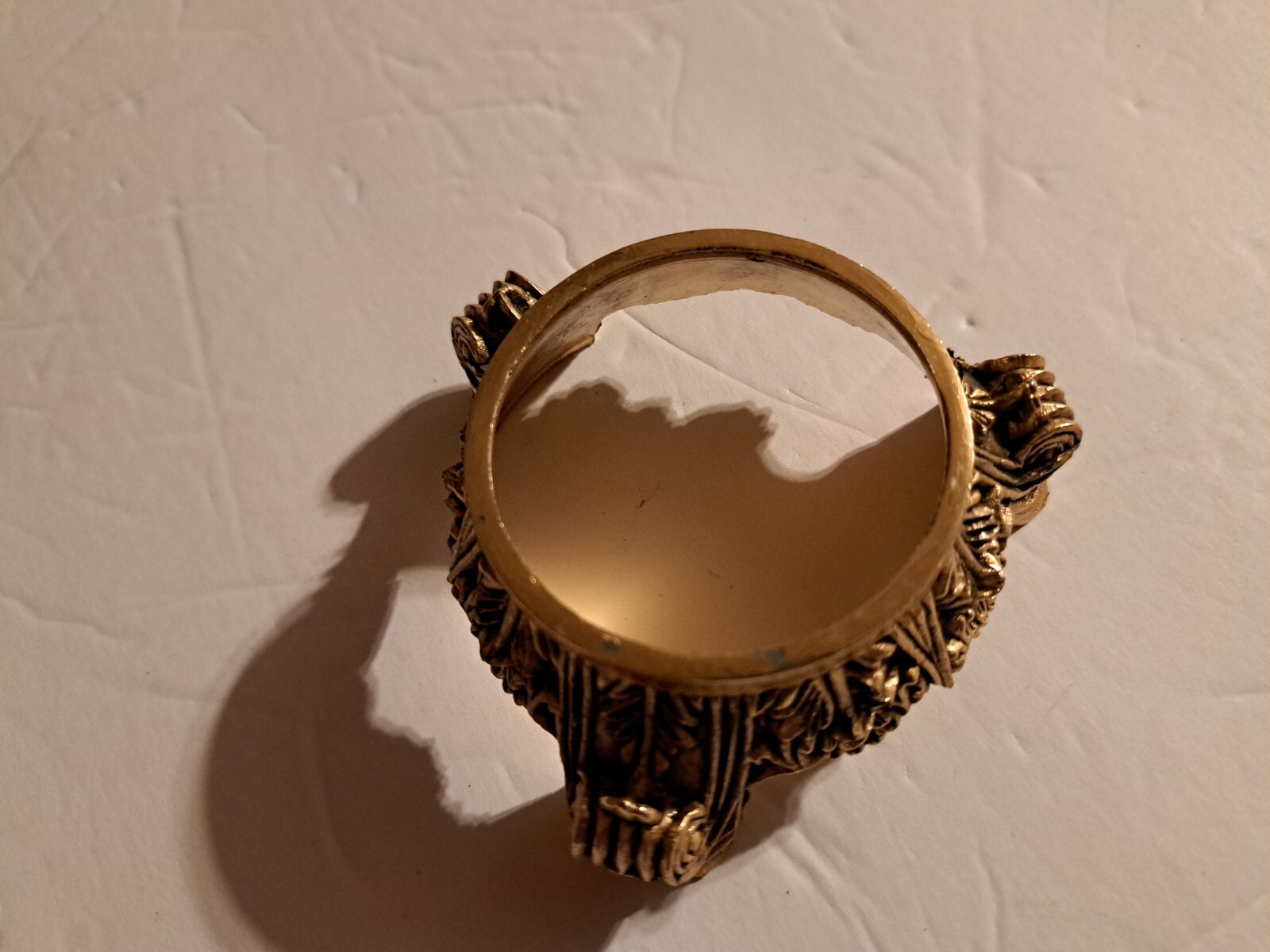 Round Sphere & Egg Display Stand 3 leg Gold Plate 1 7/8 3″ hole