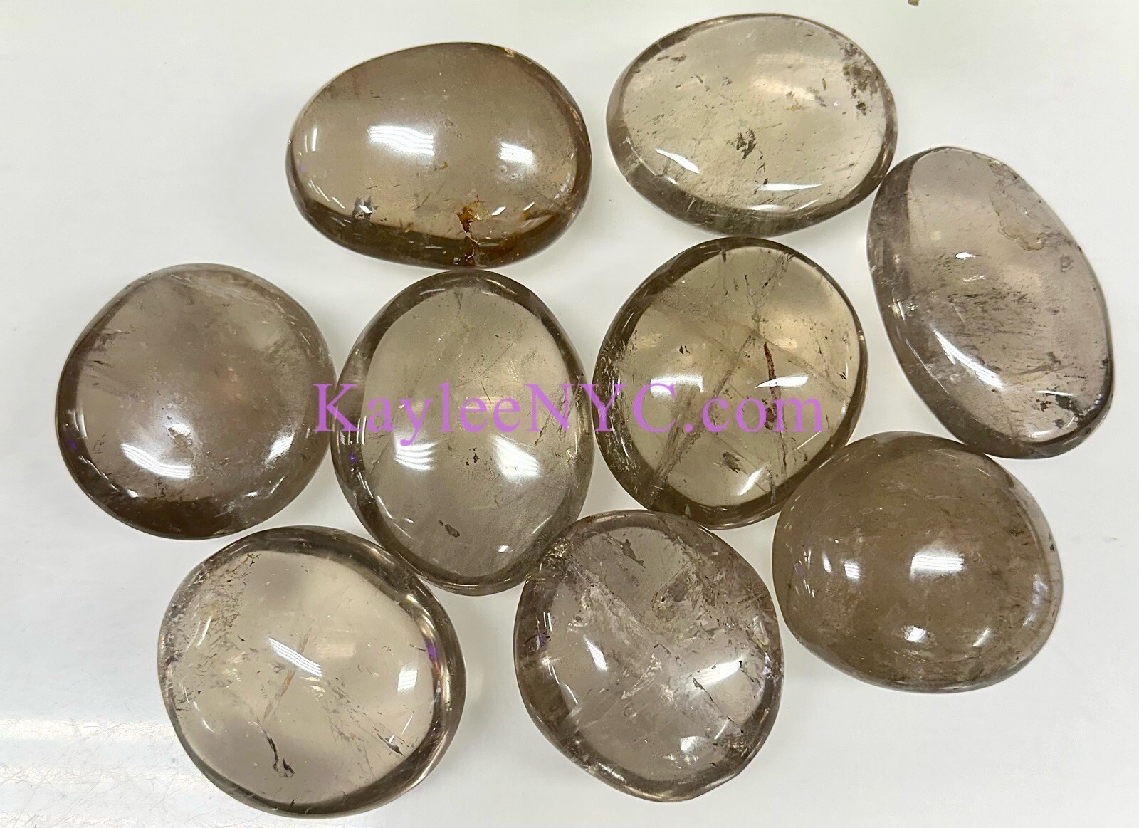 Wholesale 2 Lb Lot Natural Smoky Quartz Palm Stone Crystal Energy