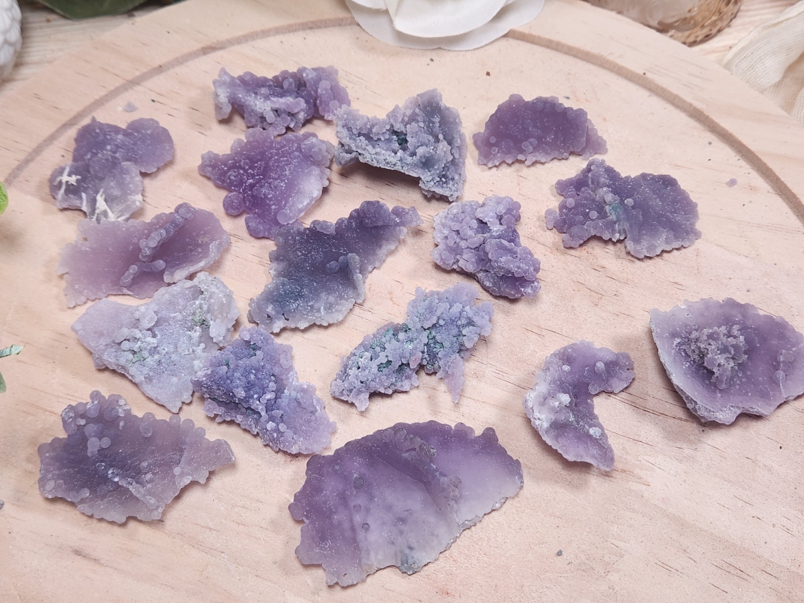100g Lavender Grape Agate Parcel Multiple Specimens West Sulawesi Indonesia Y13