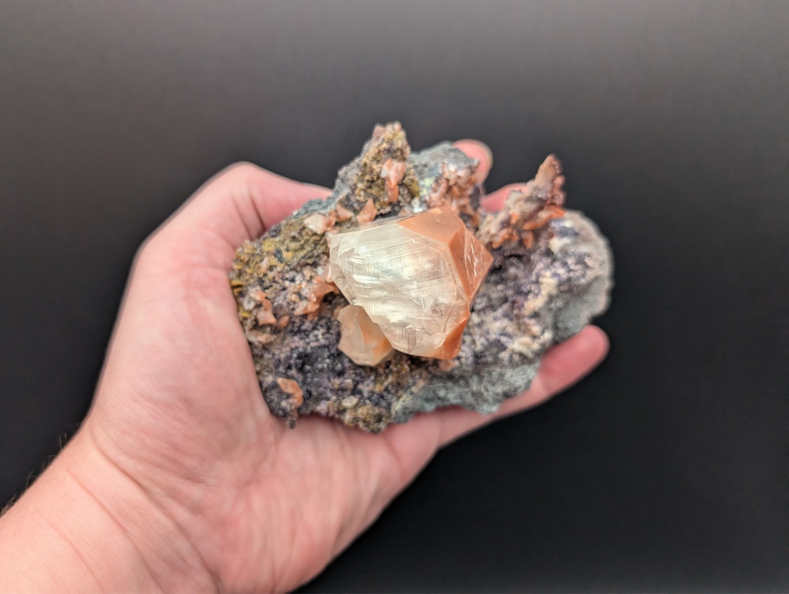Calcite with Hematite – Hubei, China