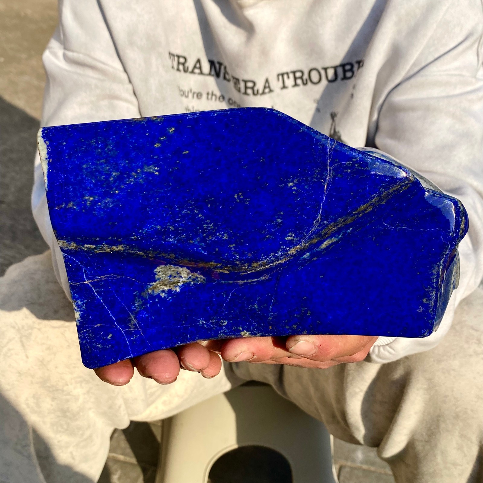 7.3LB Natural Stone Lapis Lazuli Freeform Polished Crystal Mineral Specimen