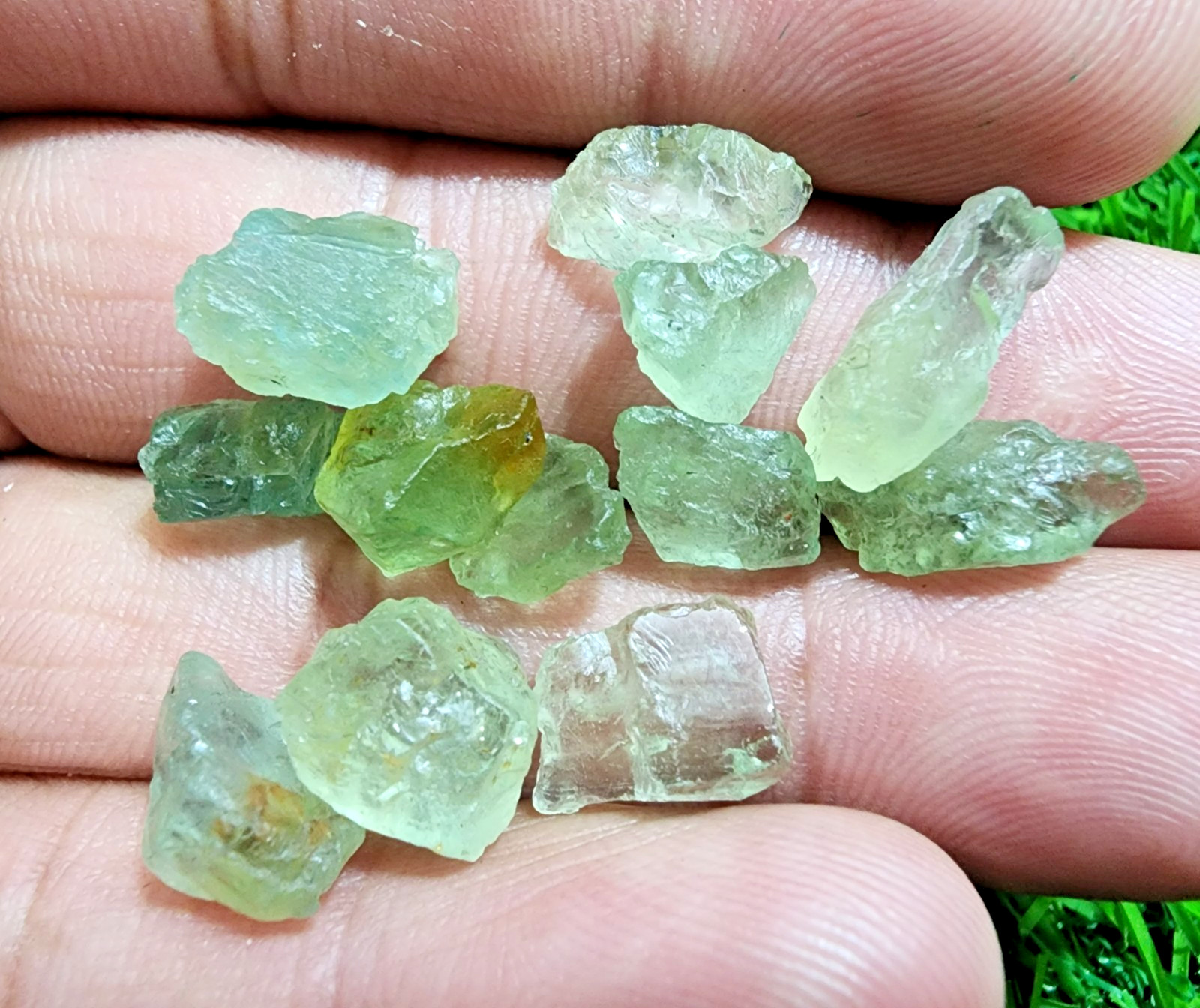 Beautiful Aquamarine Gemstone Rough Lot 9-15mm Loose Stones Jewelry Making