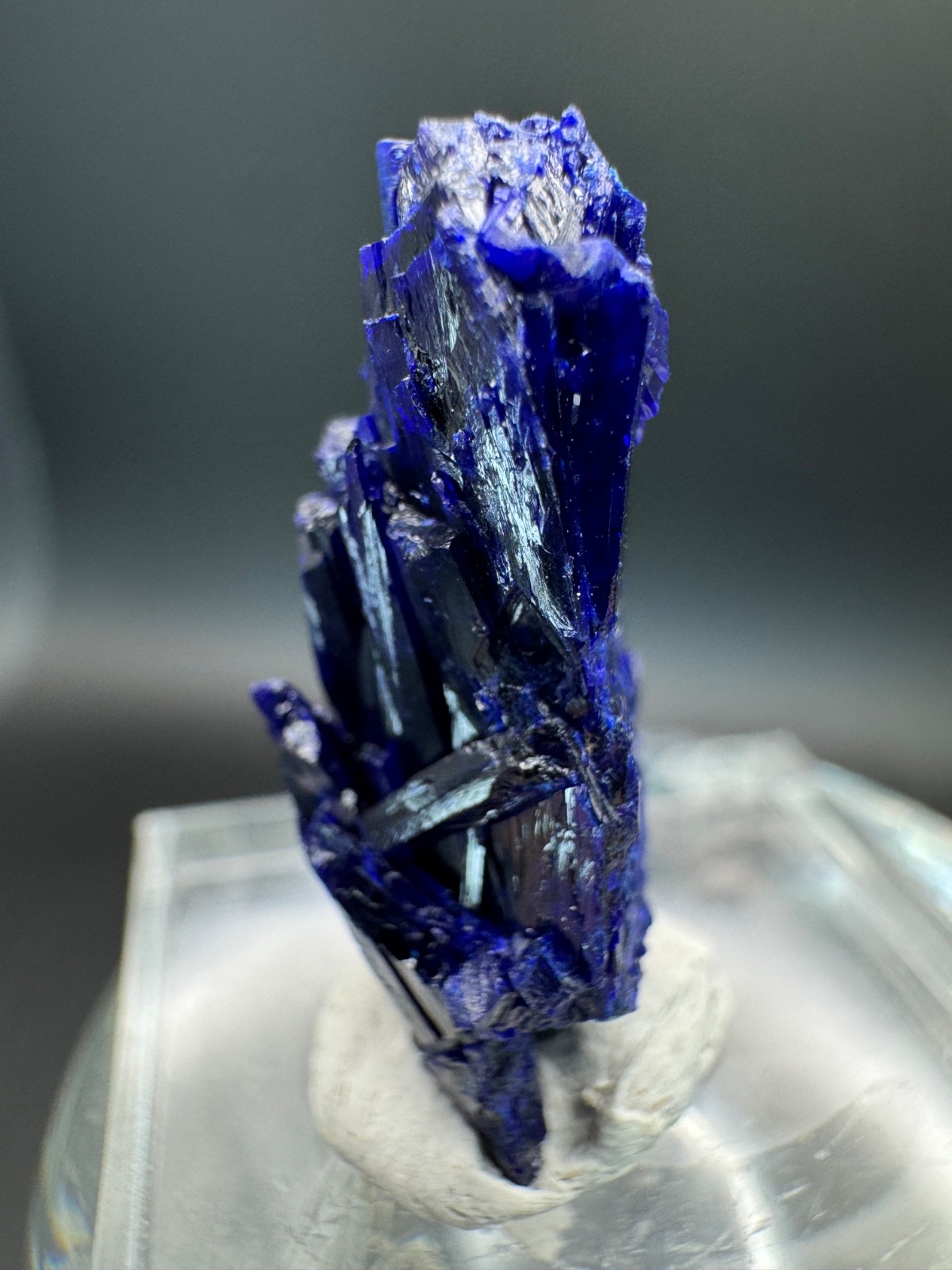 6792 Electric Blue Azurite Crystal Touissit, Morocco 8g