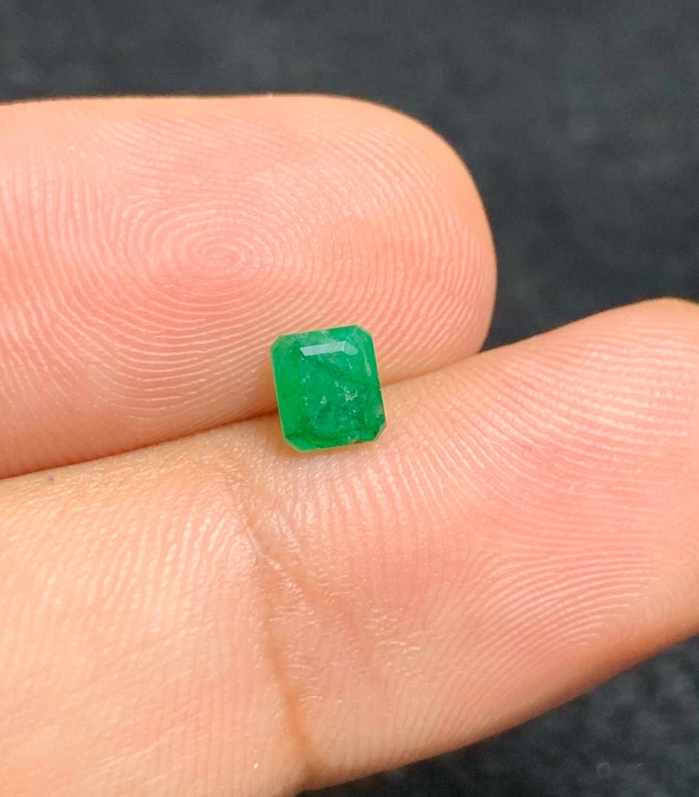 0.60 Ct Natural Faceted Emerald Loose Gemstone from Pakistan.