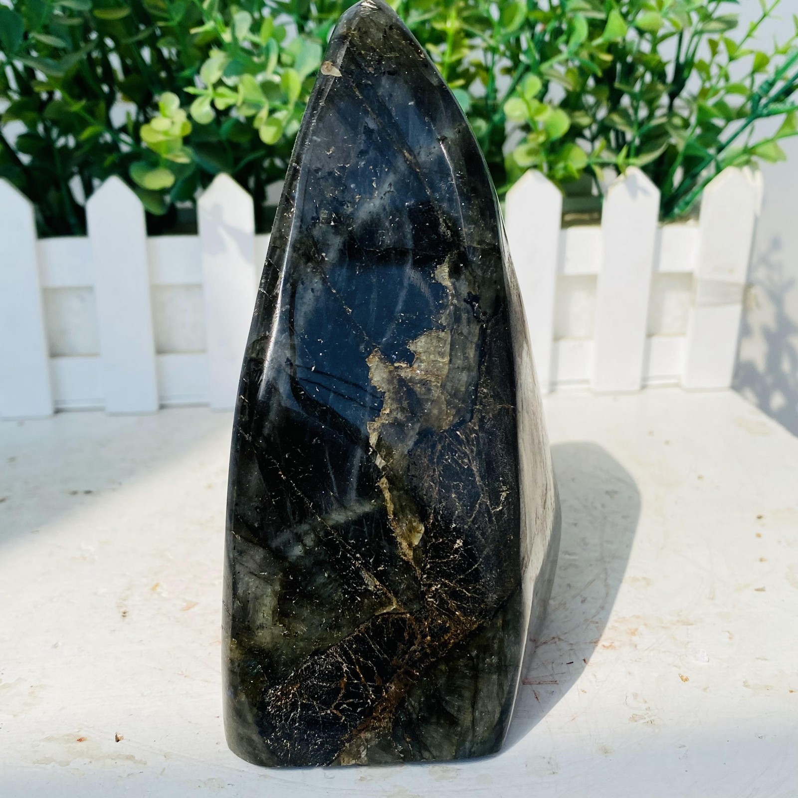 Natural Purple Labradorite Quartz Crystal Freeform Mineral Specimen 940g