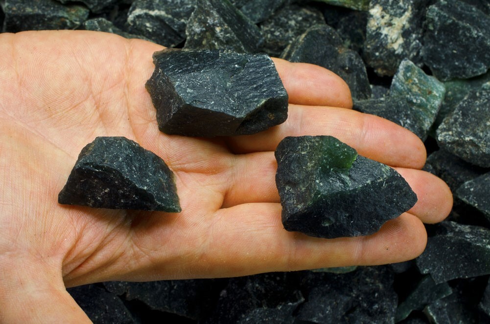 1/4 lb Green Serpentine Rough Stones – Natural Crystal Mineral Rock Tumbling