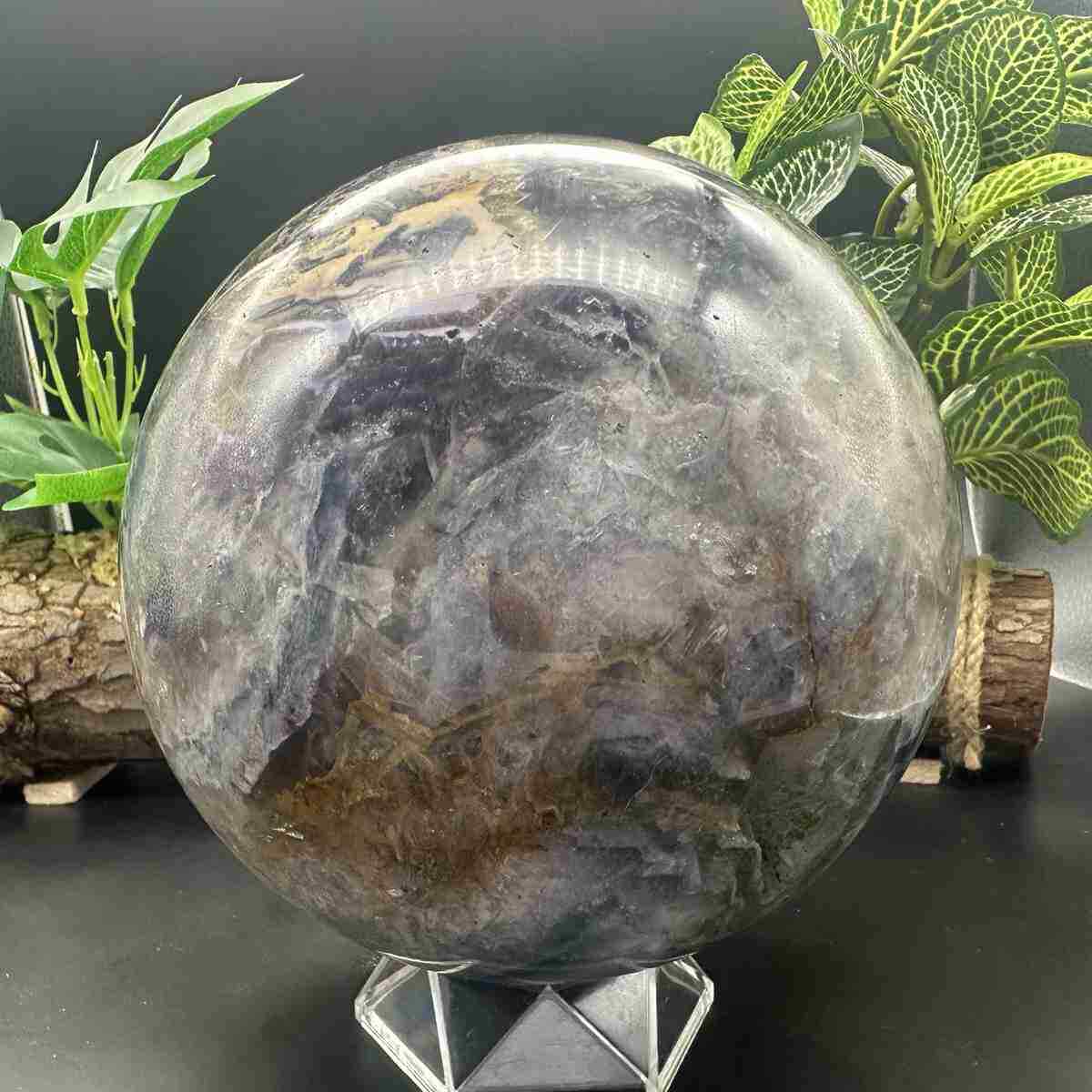 4730g Natural Fluorite Quartz Sphere Crystal Energy Ball Reiki Healing Gem