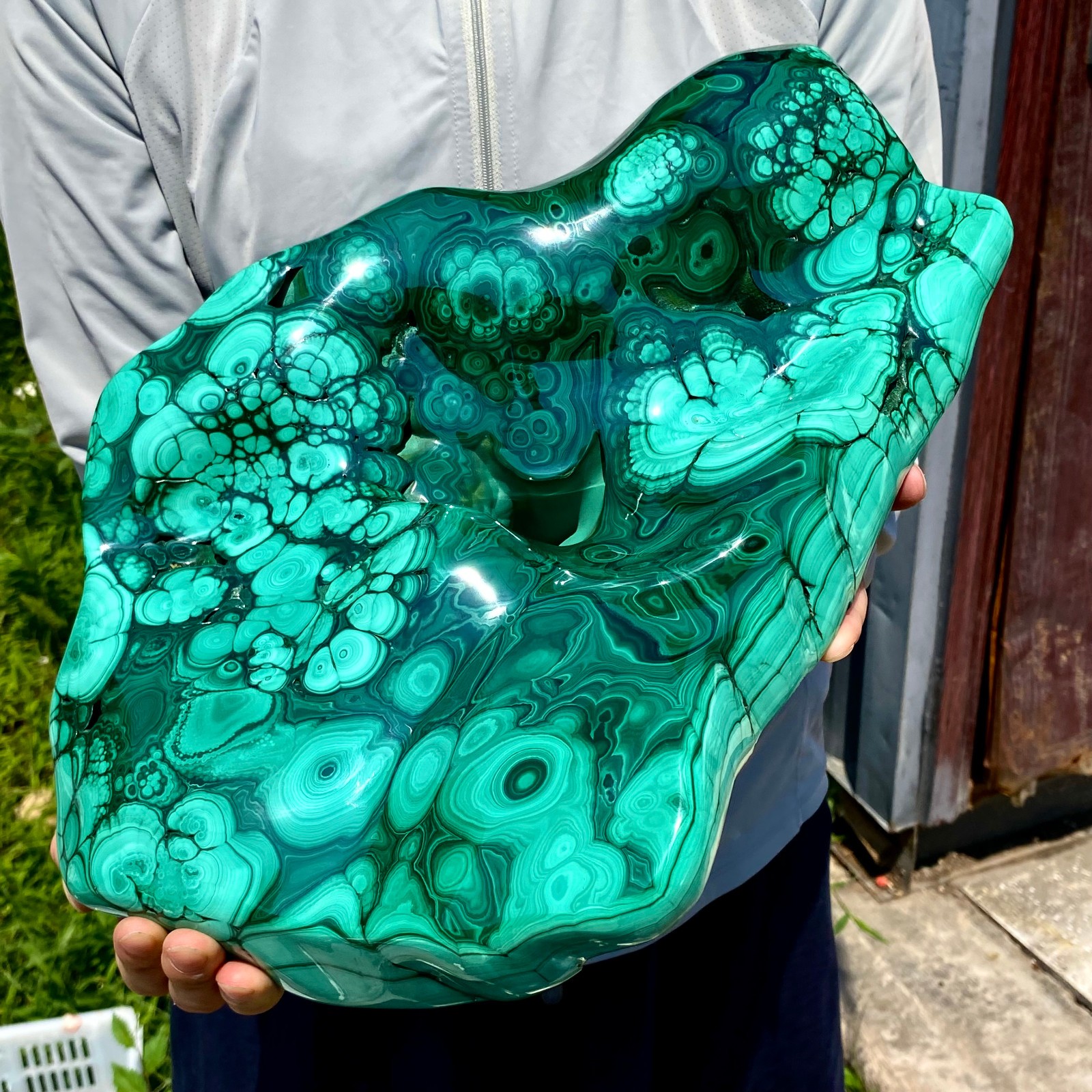 28.88LB TOP Natural Malachite crystal quartz Mineral specimen Reiki gem