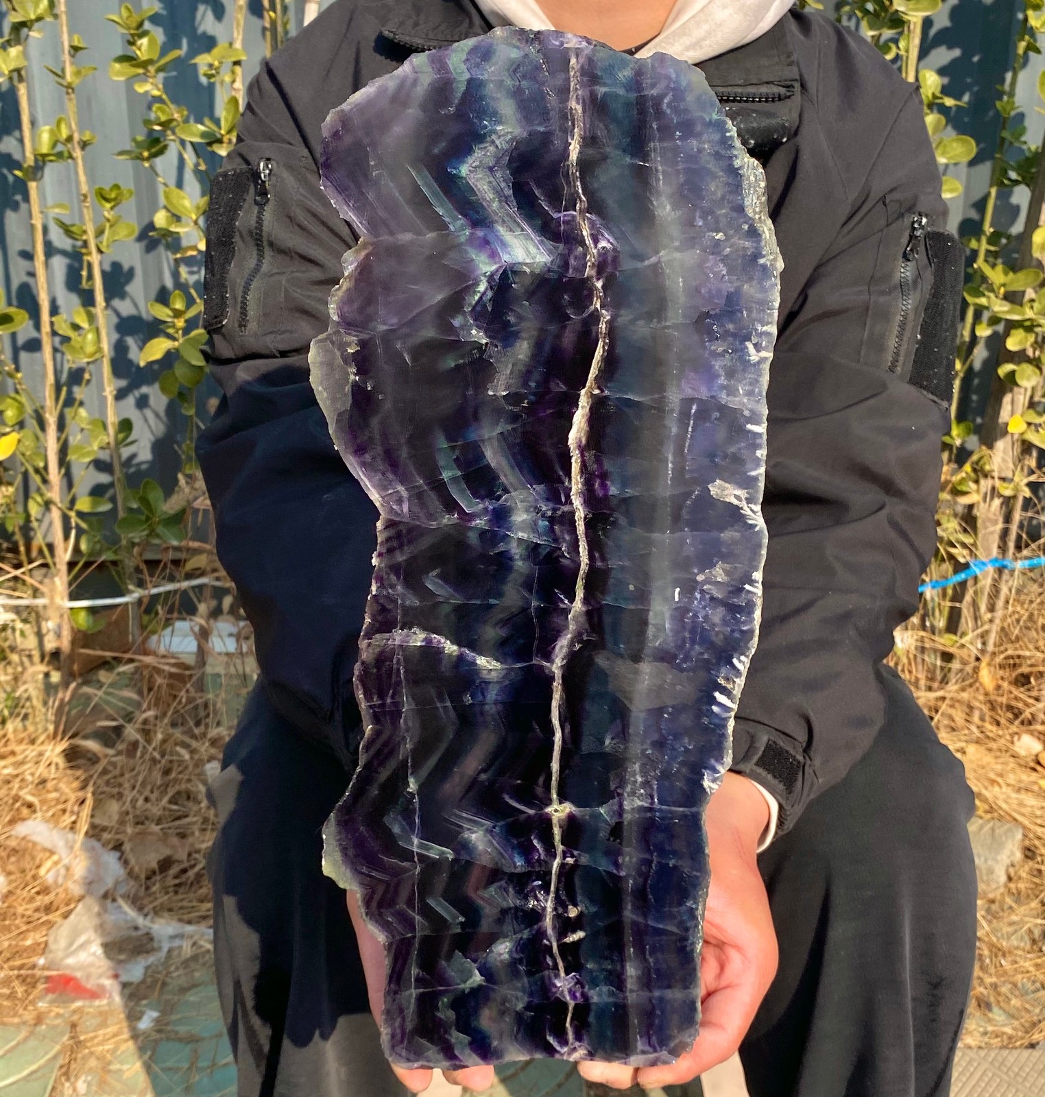 9.59LB Natural beautiful Rainbow Fluorite Crystal stone specimens