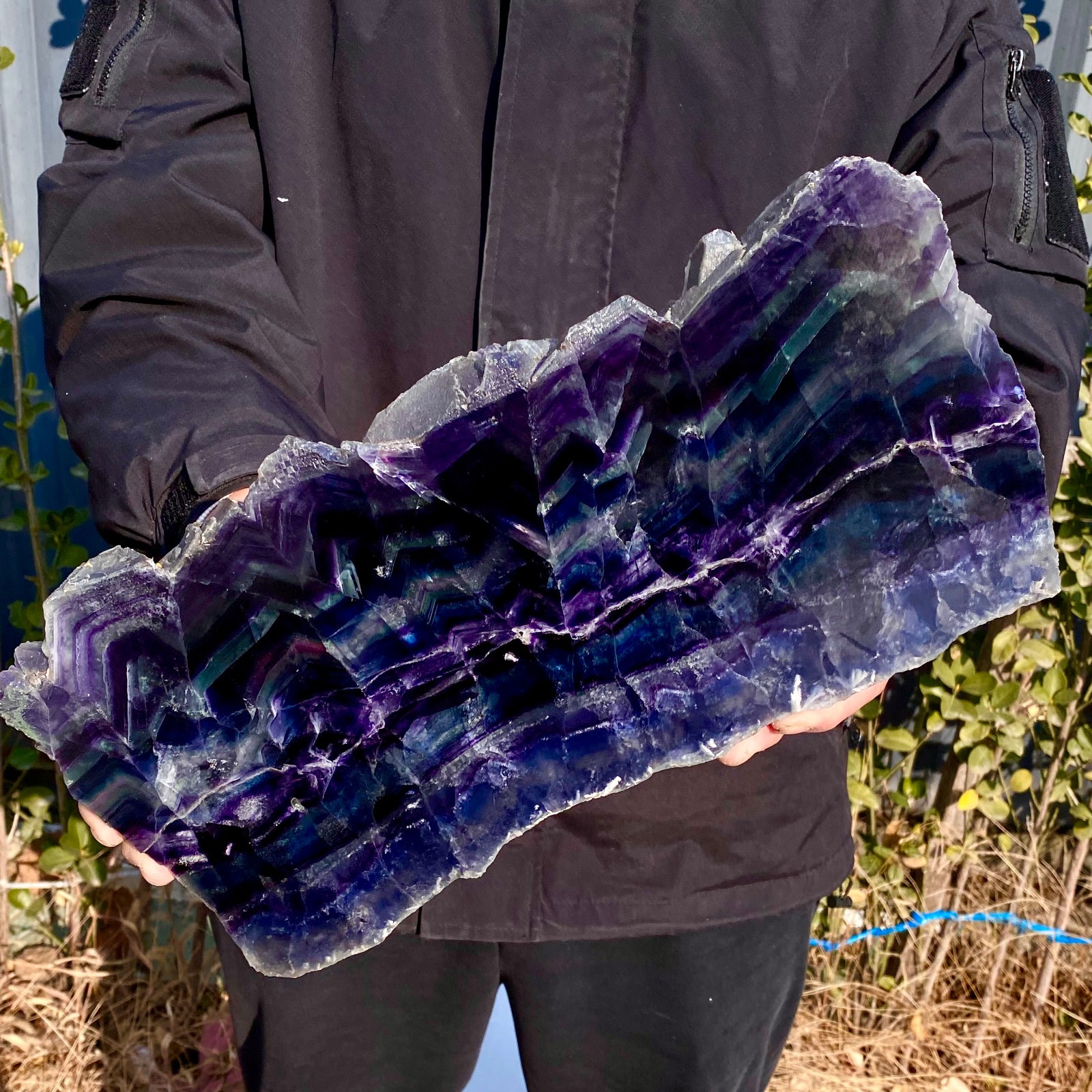 8.6LB Natural and colorful fluorite tablets for crystal therapy and meditation