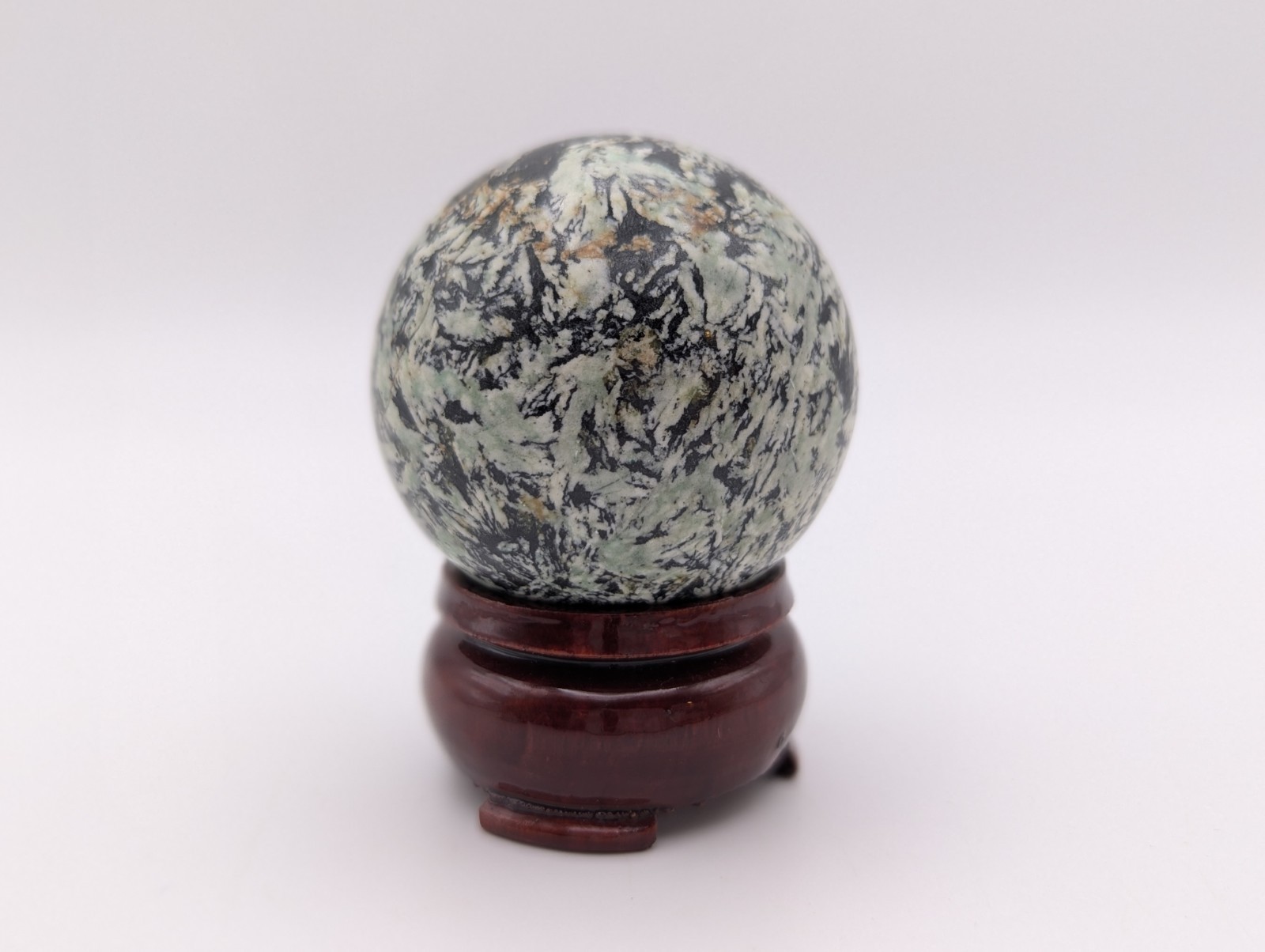 47 mm (1.82) Nice Firework Jasper Sphere Gem Ball & Stand (China) US Seller