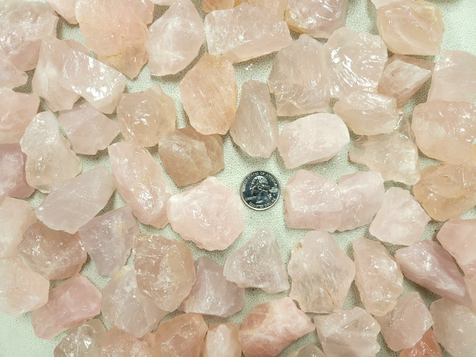 Rough Rose Quartz Crystals Bulk, Heart Chakra Raw Stones for Tumbling & Healing