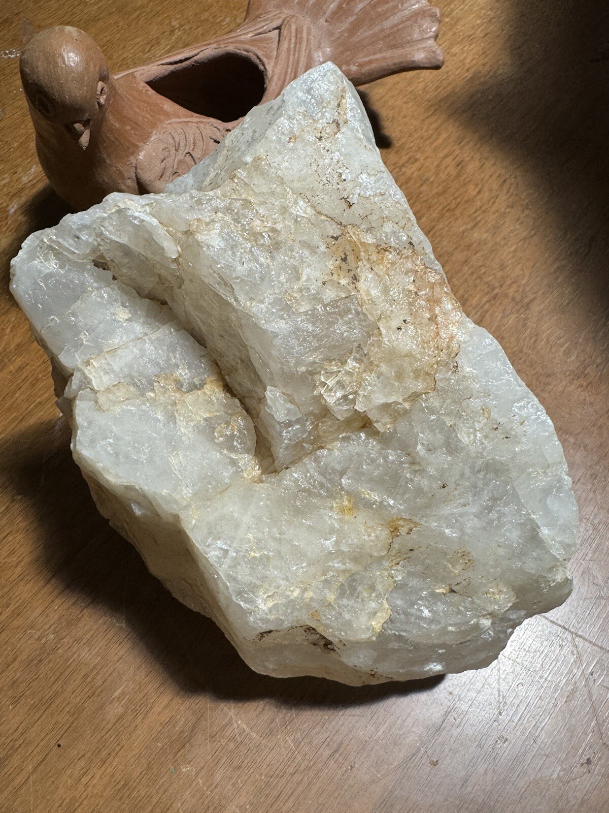 6.6lb Clear Smoky Quartz Crystal Cluster Rainbow Luminescent Rough Specimen