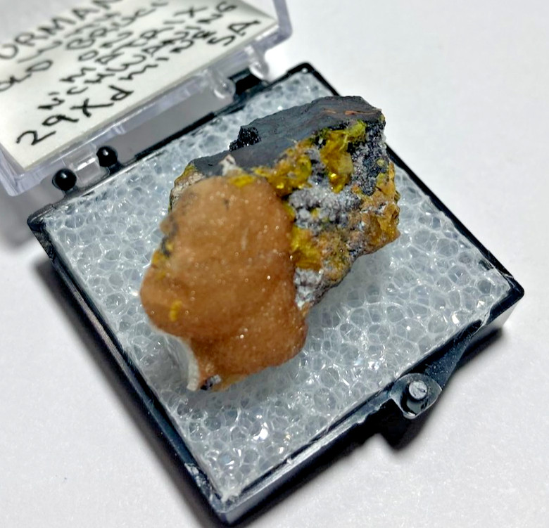 Rare Sturmanite with gemmy Golden Brucite Thumbnail from South Africa
