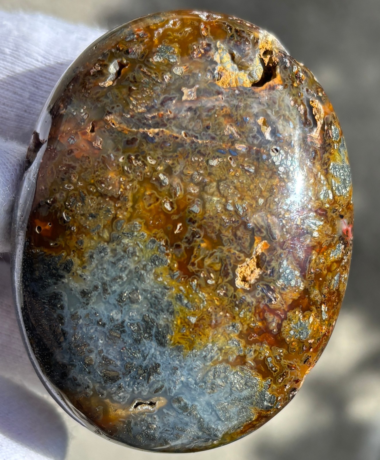 US SALE 187g LOT MULTI-COLORED MARCASITE/BLUE MIZONE OPAL PALMSTONES PALM STONE