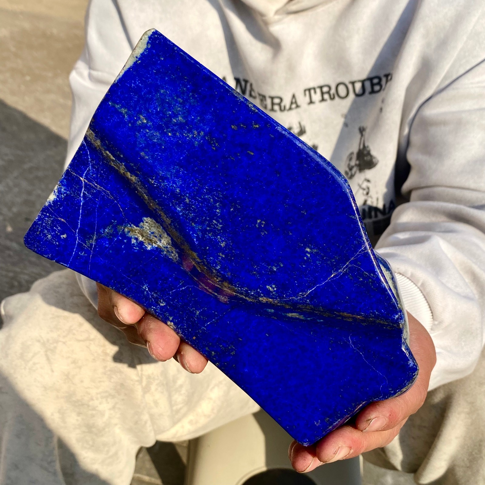7.3LB Natural Stone Lapis Lazuli Freeform Polished Crystal Mineral Specimen