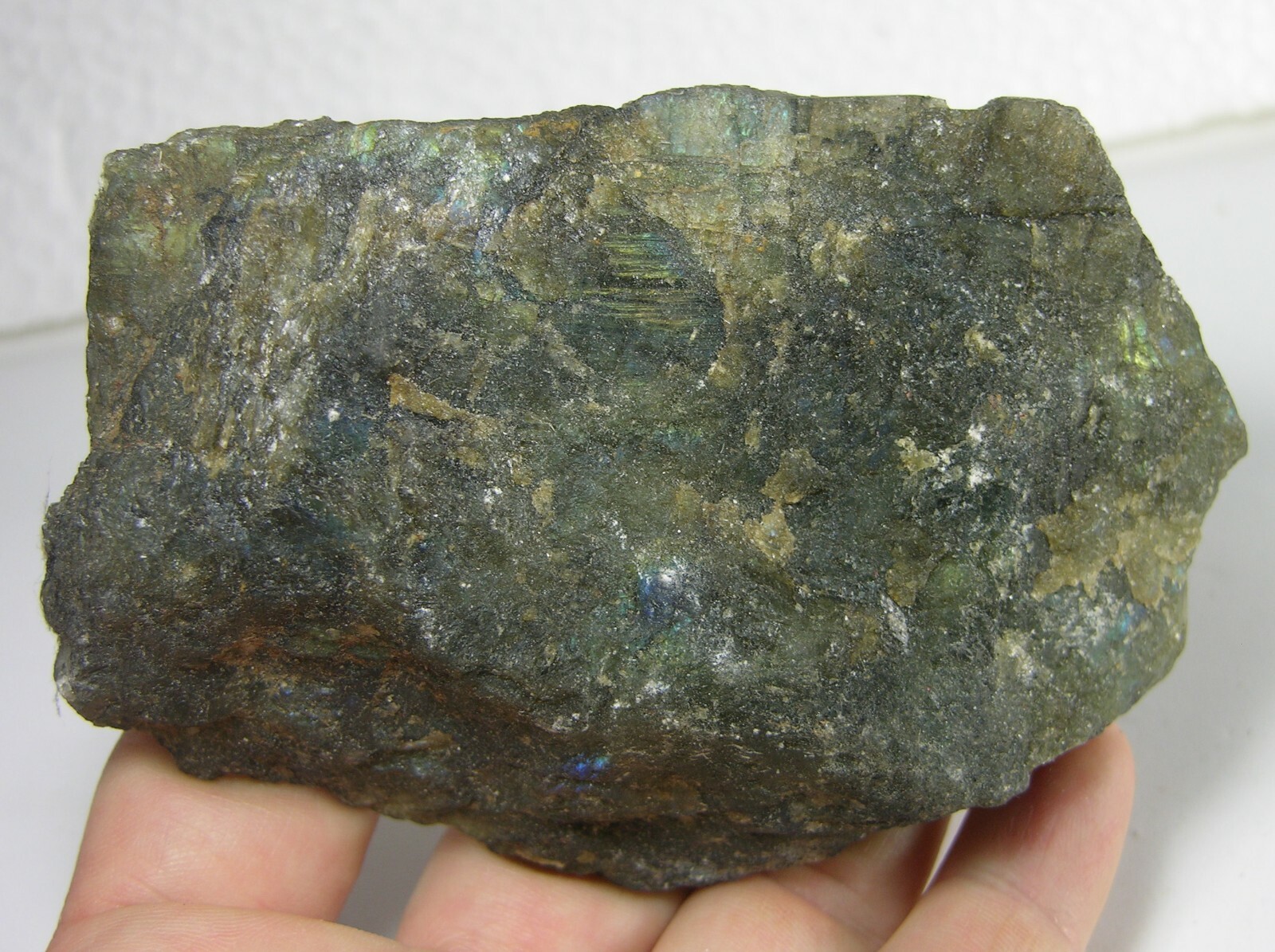 203g Madagascar 100% Natural Polished Rough Labradorite Specimen 7 1/8 oz 105mm