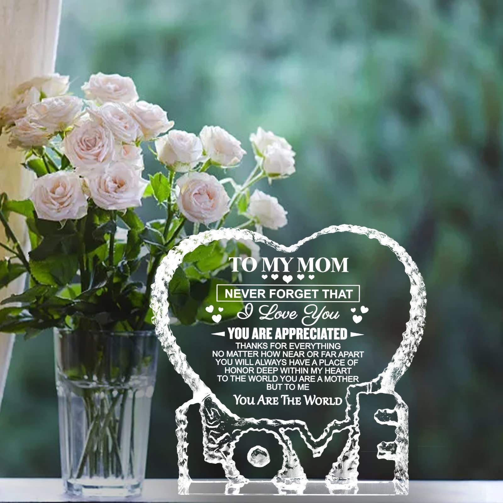 Crystal Keepsake Gift for Mom – Perfect for Mother’s Day, Birthdays & Anniversar