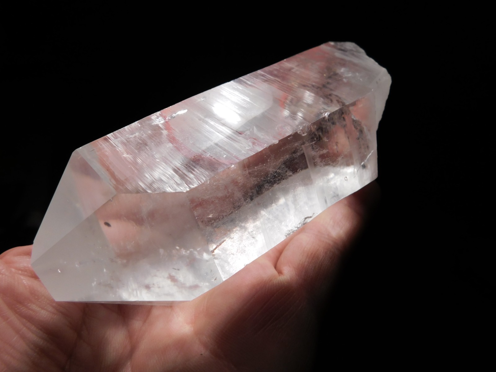 LARGER! SUPER Translucent LEMURIAN Quartz Crystal From Brazil 417gr