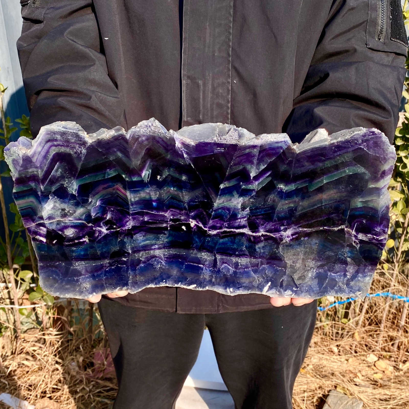 8.6LB Natural and colorful fluorite tablets for crystal therapy and meditation