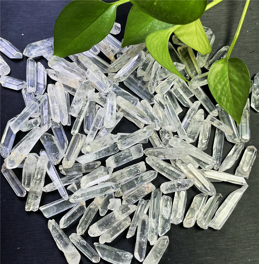 100g Lot Tibet Natural Clear Quartz Crystal Points Terminated Wand Specimen