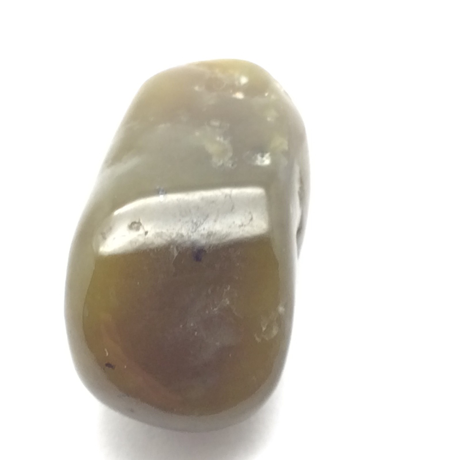 Siberian Jade Pebble Polished Honey Brown Nephrite Jade Vitim River Siberia #16