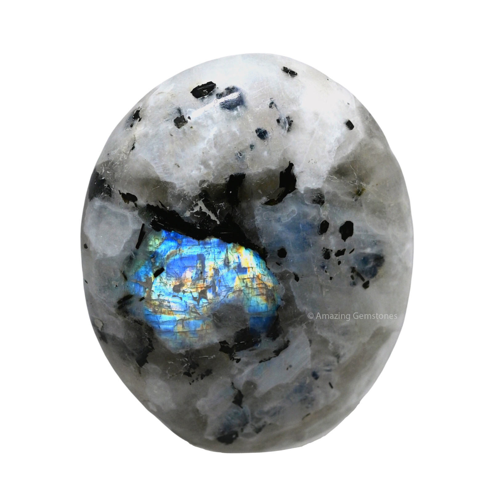 Rainbow Moonstone Large Crystal Palm Stone