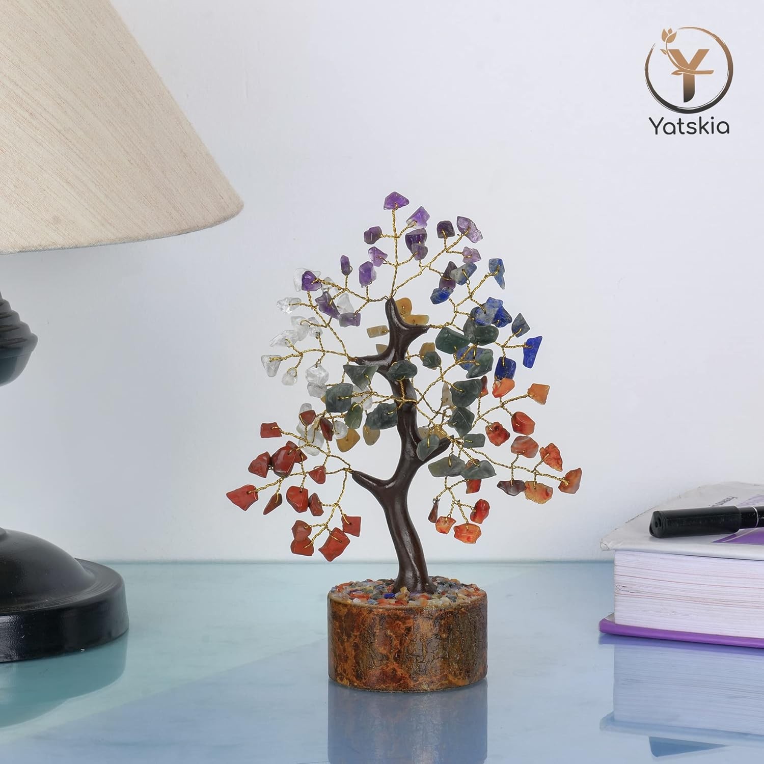 Seven Chakra Tree Of Life Crystal Tree, Crystals And Healing Stones, Feng Shui..
