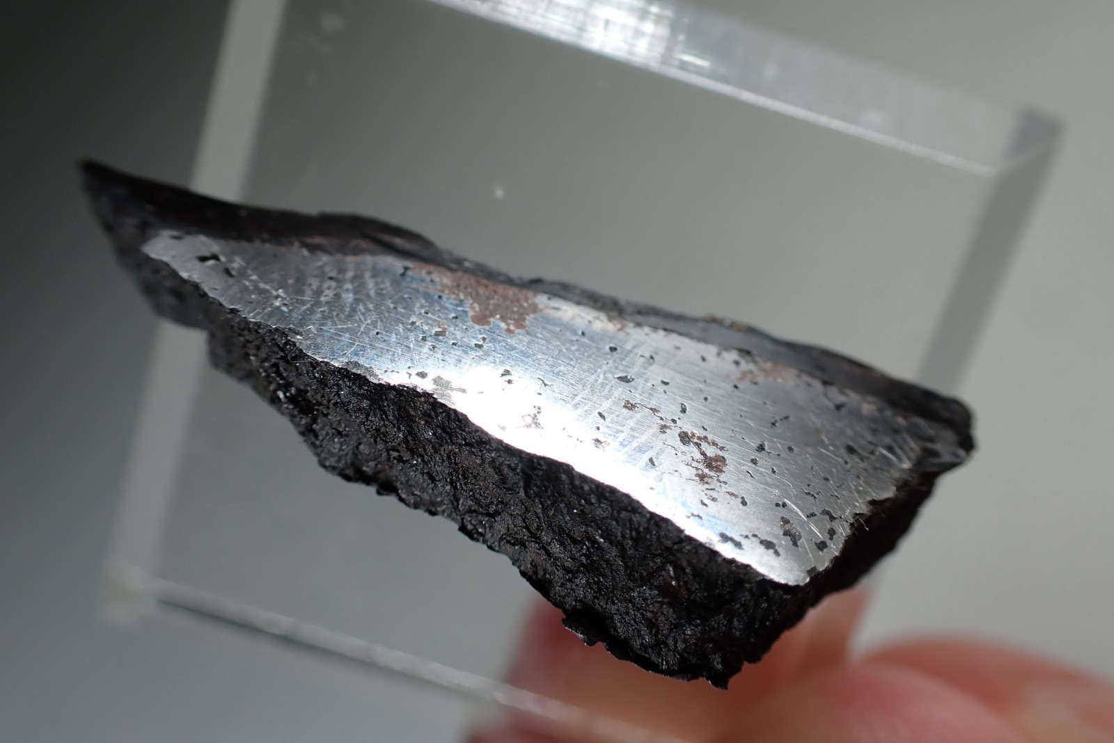 NATIVE IRON IN BASALT * VERY RARE ! Khungtukun Massif, Taimyr, RUSSIA