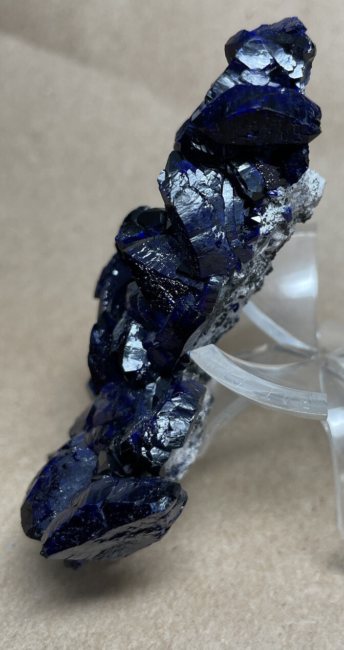 ~ 3 3/8” high x 1 3/4” x 7/8”, AZURITE, Milpillas Mine, Mexico