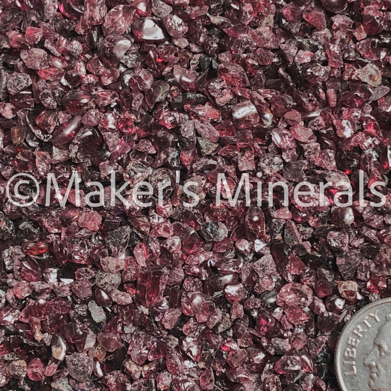 Crushed Red Garnet Chips from India, 2mm-4mm for Resin Art, Terrariums, Crafts