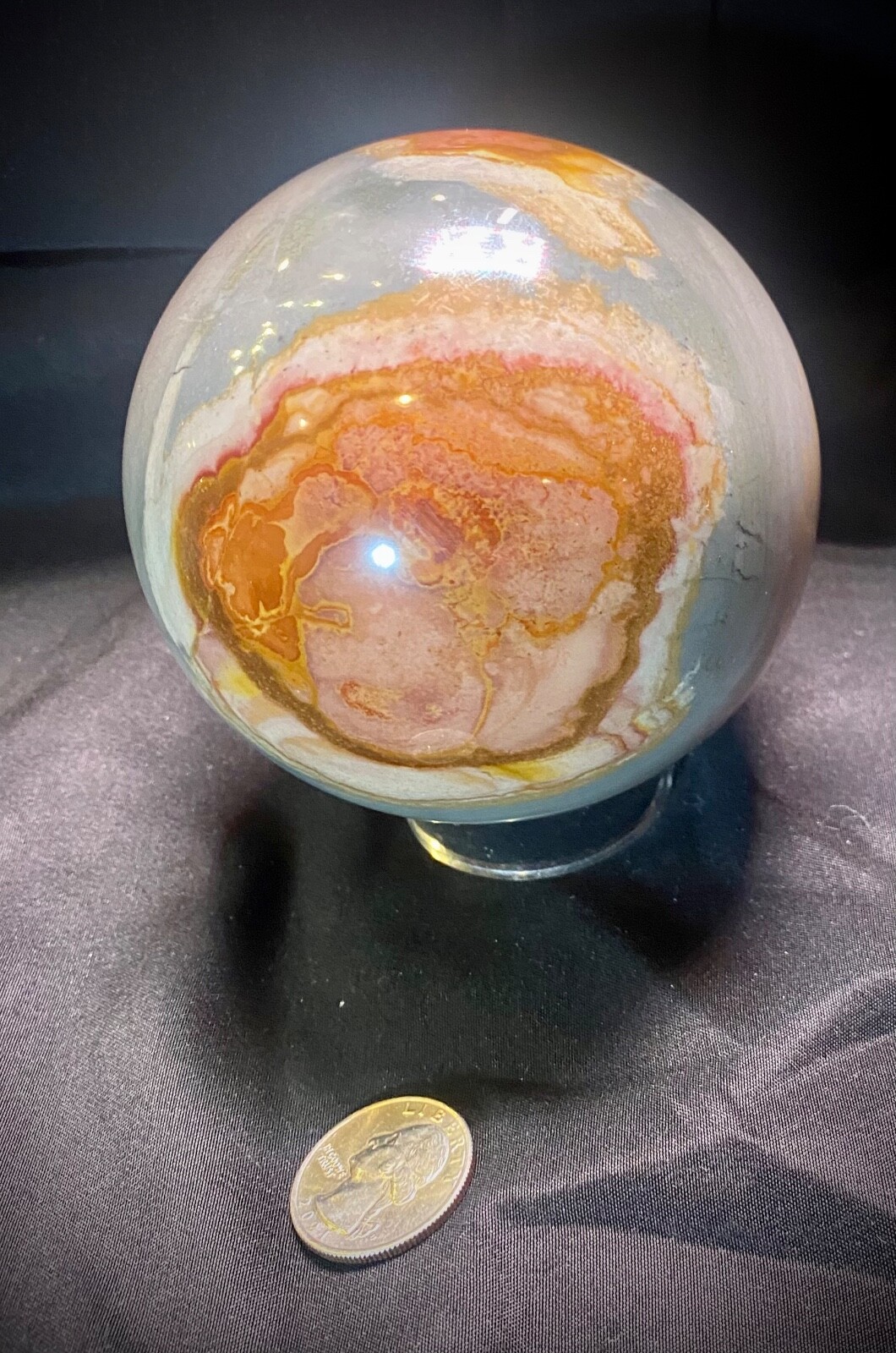Extra Large Polychromate Desert Jasper Sphere