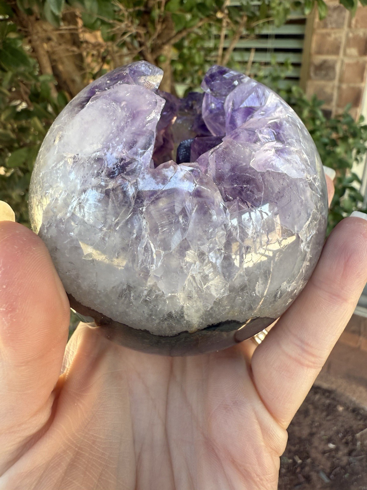 Large 87mm Toothy Amethyst Crystal Druzy Sphere 1lb 12 Oz Purple Phantoms Ball