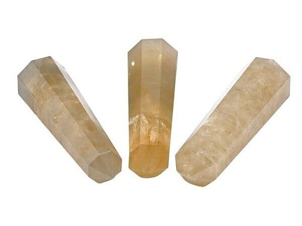 5Pcs Set Natural Citrine Crystal Points Home Office Table Decor 3-4Inches