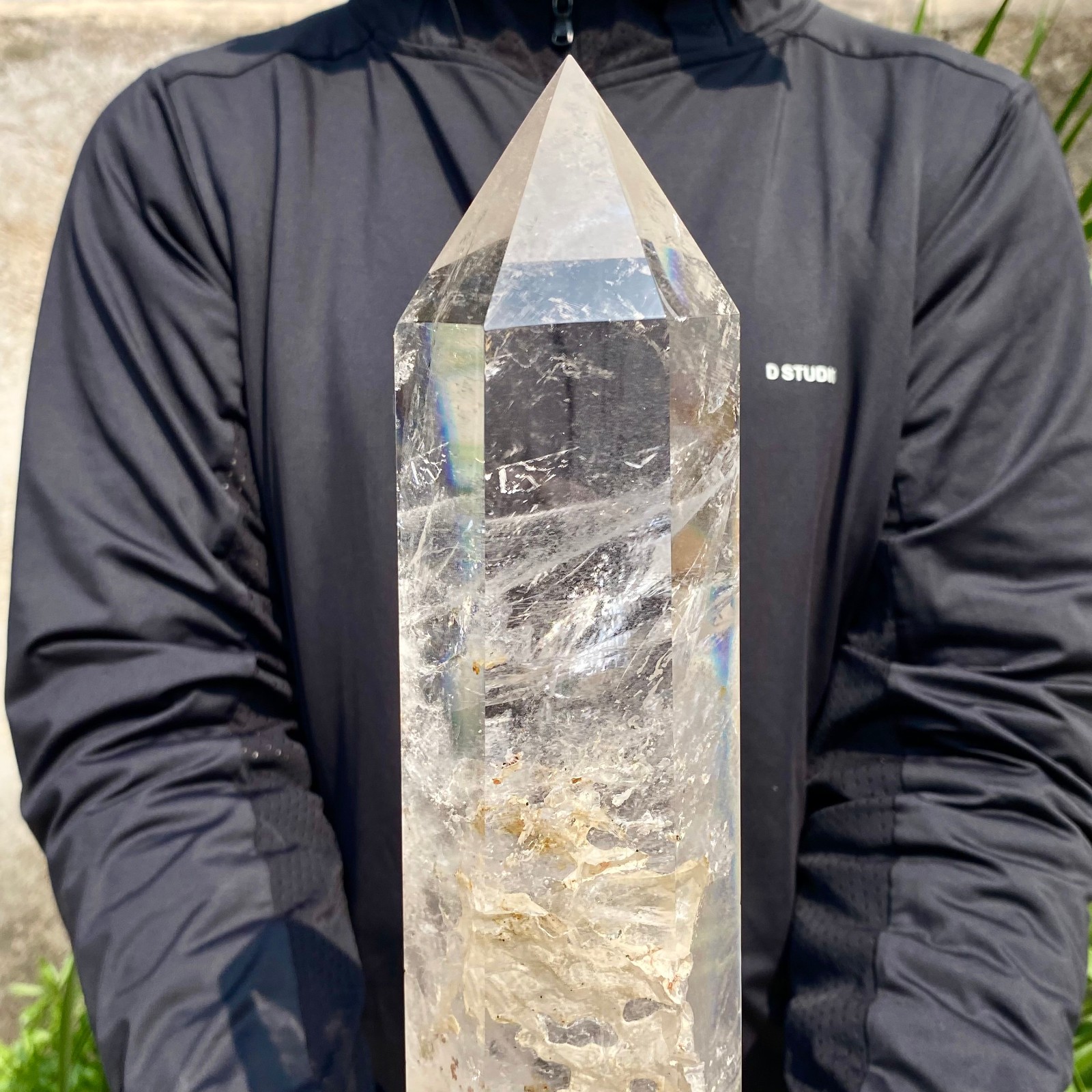 6.17LB Natural Clear Crystal Obelisk Quartz Energy Tower Point Reiki Healing Gem