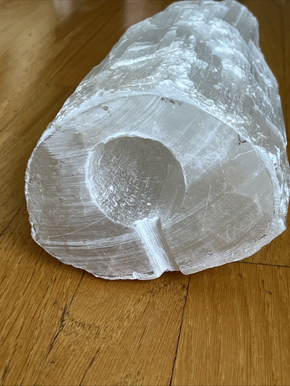 XL Selenite Crystal Tower Lamp 15″ – Base Only, No Light