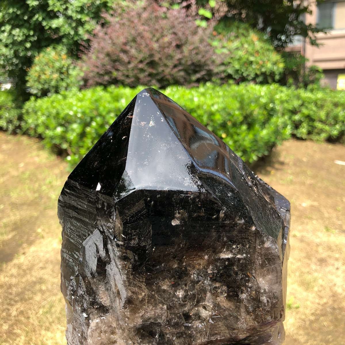12.78LB Natural Dark tea quartz Crystal Specimen Reiki Mineral Add bracket 1810