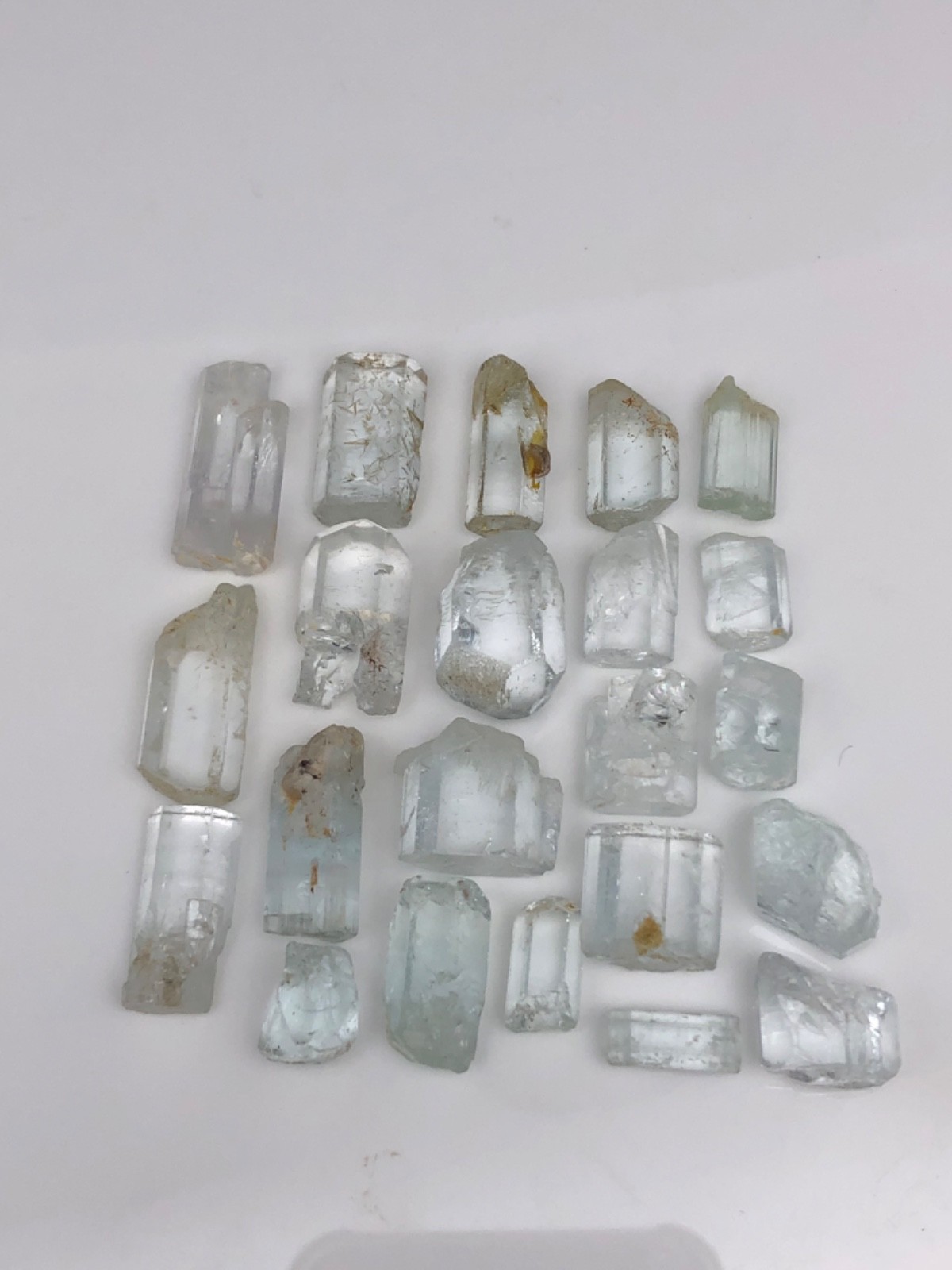 Natural Aquamarine Crystal Lot 247Ct 22 Pcs Skardu Pakistan March Birthstone