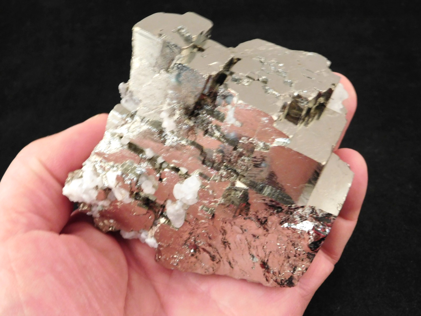BIG! VERY Nice and 100% Natural Stepped Pyrite CUBE Cluster Peru 968gr