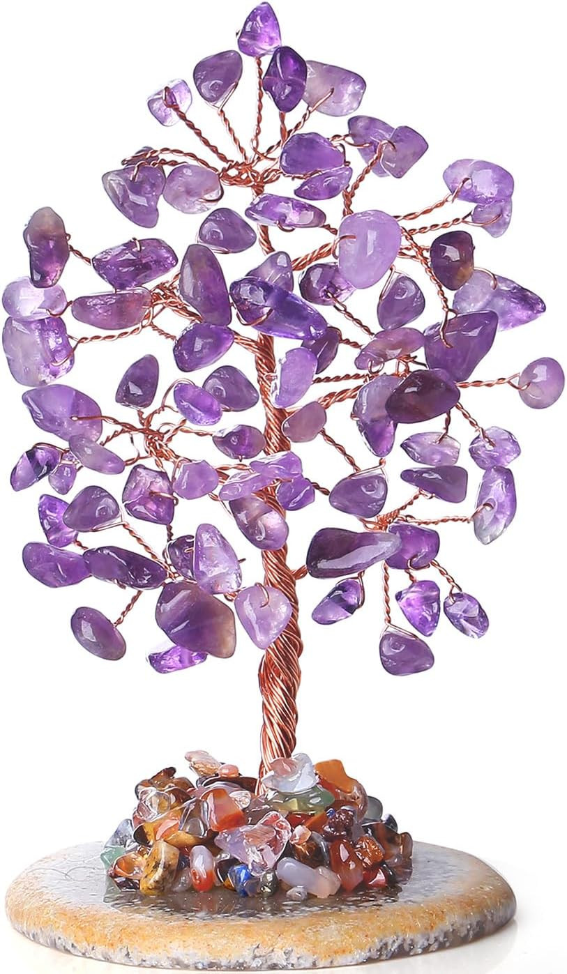 Chakra Tree Natural Crystal Tree of Life Money for Desk Decor 7 Chakra Stone for