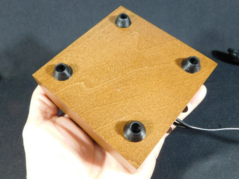 Lighted Display Stand Wood Finish Square Shape!