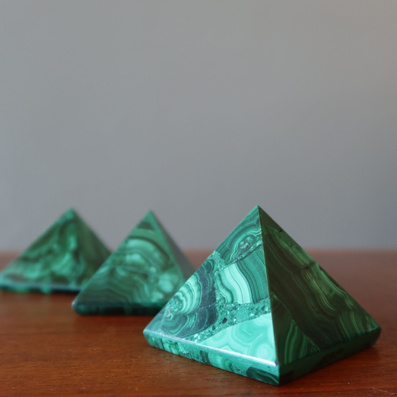 Malachite Pyramid Green Spirit of Congo Crystal Sacred Geometry Stone Healing