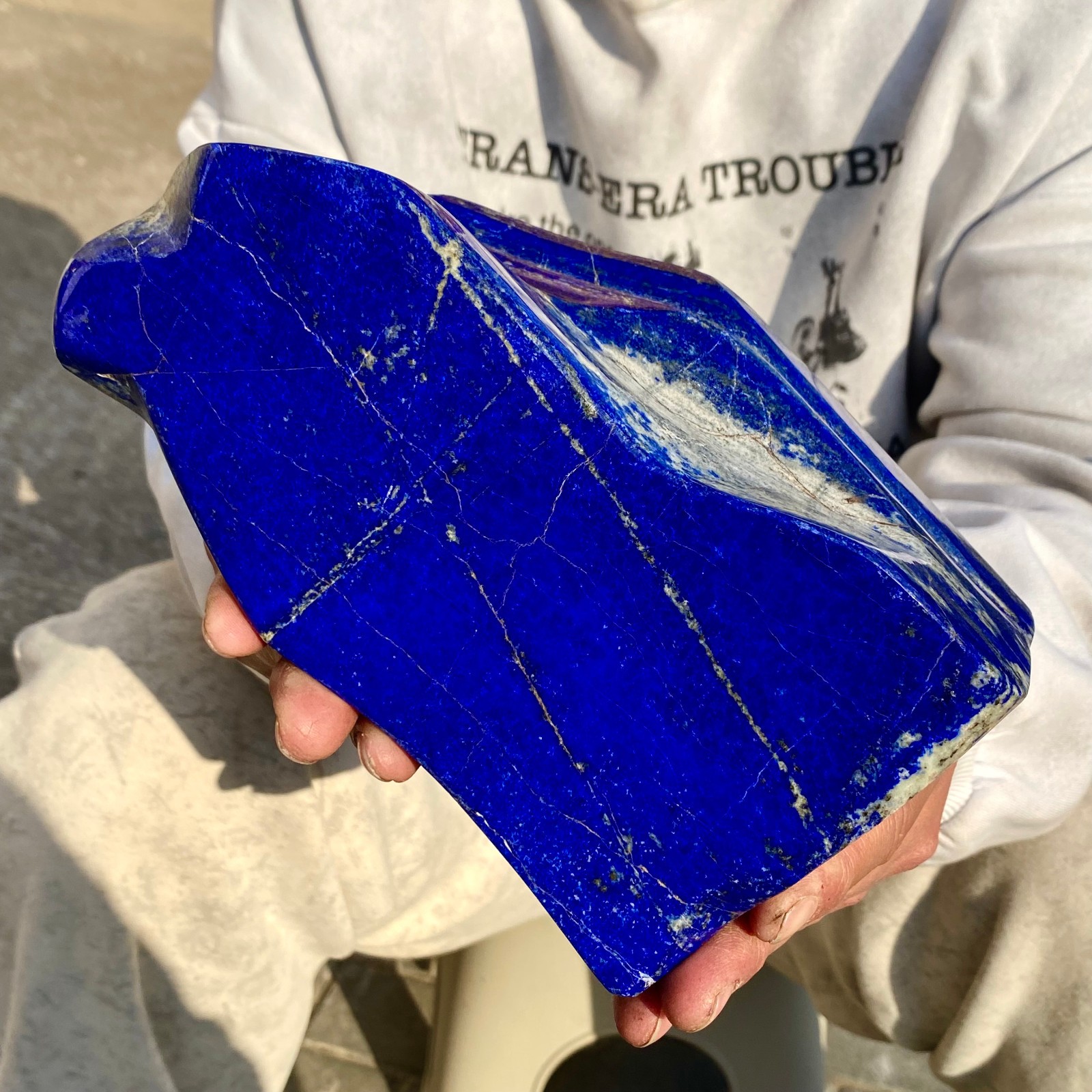 7.3LB Natural Stone Lapis Lazuli Freeform Polished Crystal Mineral Specimen