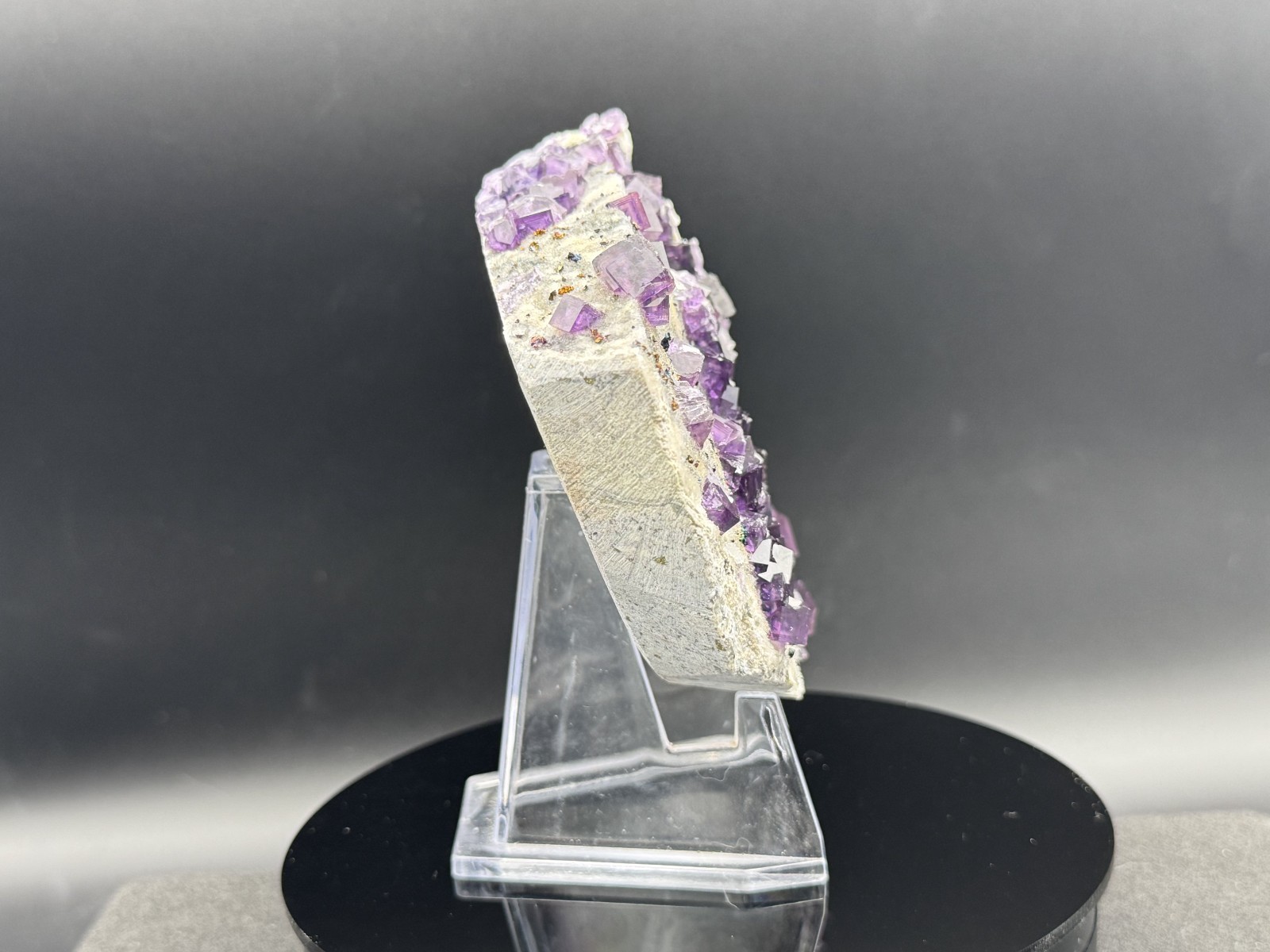 Simply Incredible!! INSANE zoned cubic purple fluorite-FLUORESCENT! Anhui, China