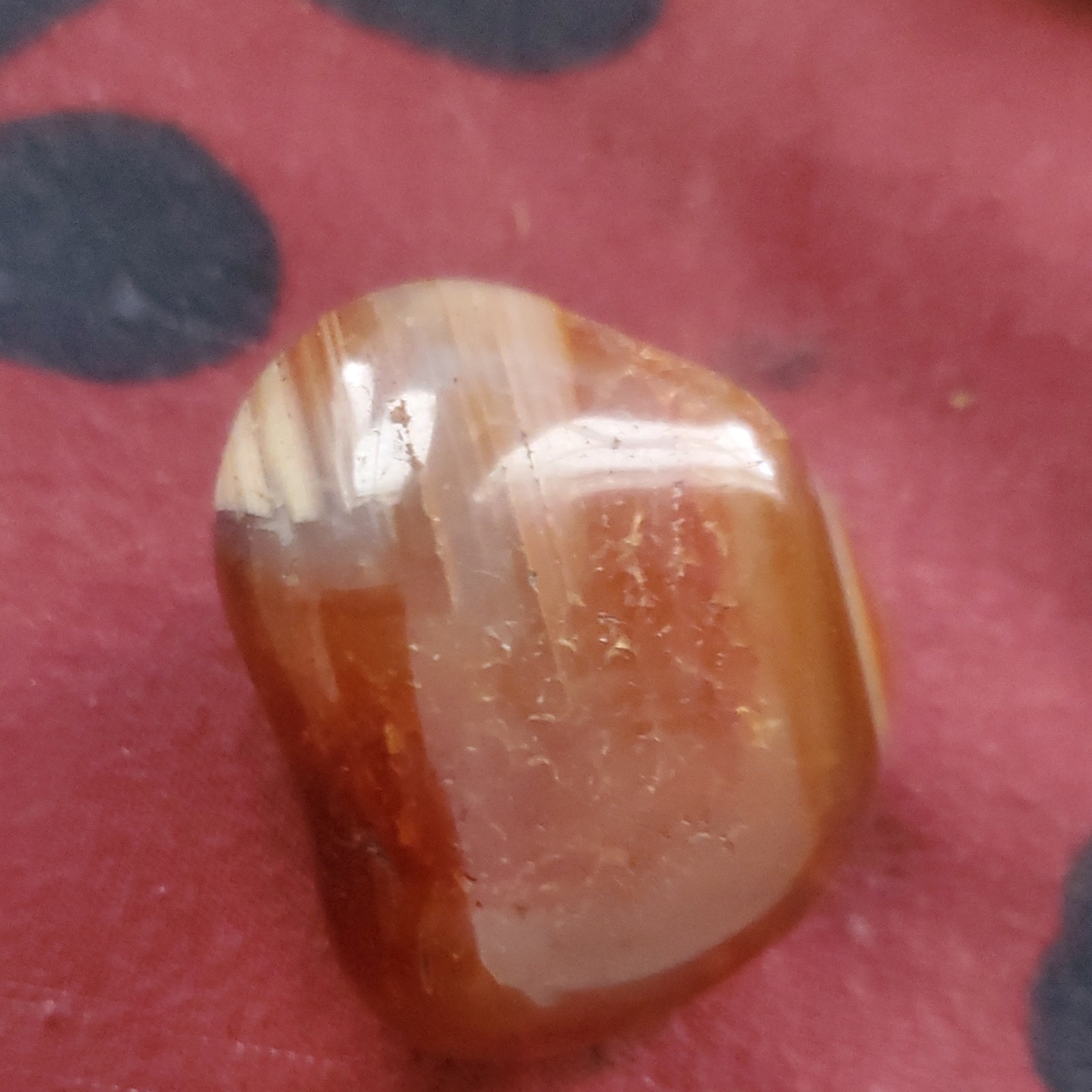 Tumbled Banded Brown and White Crystal Stone Mineral Specimen Collectible
