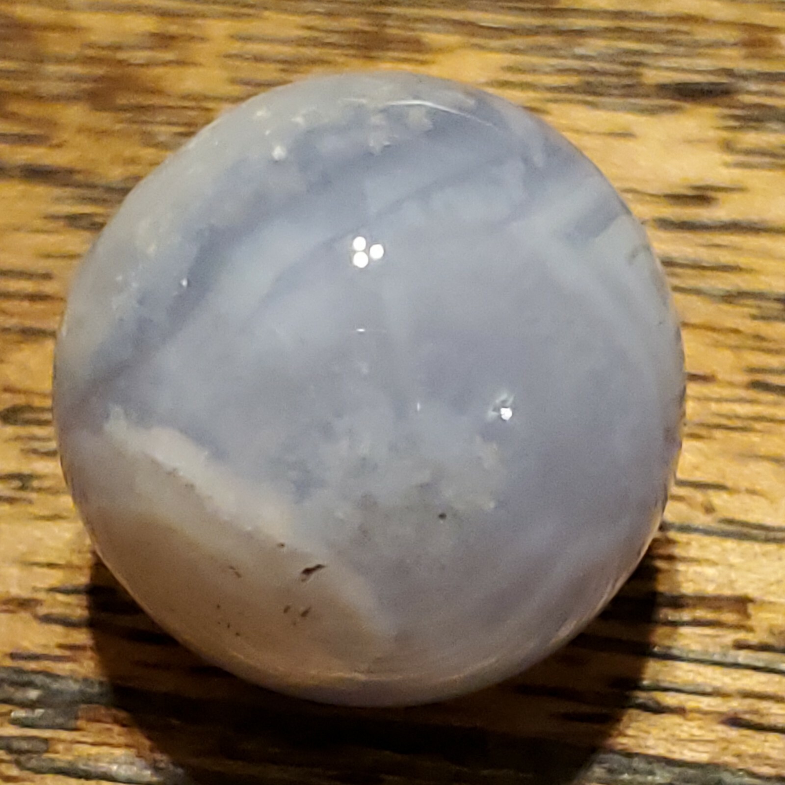 Blue Lace Agate Sphere Ball Orb Marble 20.5mm 14g